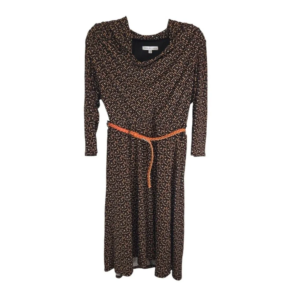 Annalee & Hope Stretch Belted Midi Dress